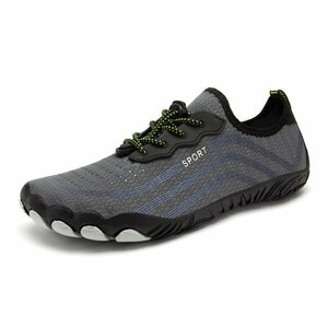  альпинизм обувь обувь Trail широкий box . пара футболка Runner ходьба спортивные туфли [41(26.0cm)] [228-GRAY]