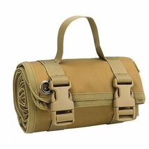 軽量 ロール マット 防水 ミリタリー クリーニング マット 【khaki】_画像1