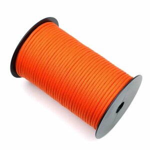 9 ストランド パラ コード 4mm ロープ キャンプ アクセサリー DIY 【9C Orange】 【50M】