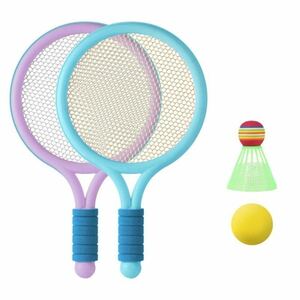 子供用　バドミントン　ラケット　軽量　テニス　ポータブル　スポーツ　アウトドア　Purple Blue