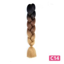 ヘアエクステンション　女性用　24インチ　ヘアアクセサリー　ハロウィン　祭り　 C14　グラデーション_画像1