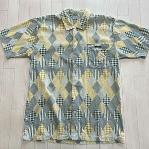 MOSCHINO Moschino total pattern diamond check stripe Vintage short sleeves shirt 