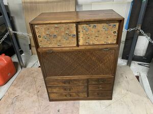 家具 時代箪笥 水屋箪笥 和家具 鍵付き　収納棚 木製