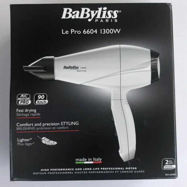 新品未使用　Babyliss ヘアドライヤー le pro 6604 1300W ホワイト