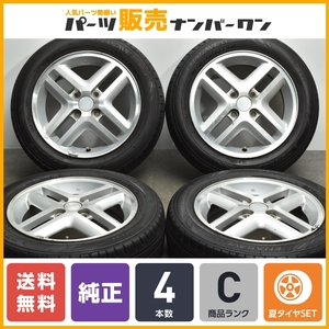 【程度良好品】スズキ ワゴンR 純正 14in 4.5J +45 PCD100 ダンロップ エナセーブ EC300+ 155/65R14 アルト スペーシア MRワゴン ラパン