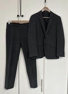 [SUITS SELECT] 定価30,800 シアサッカースーツ セットアップ 上下 A4 グレー スーツセレクト