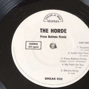 The Horde/Press Buttons Firmly 中古LP アナログレコード ザ・ホード BREAK 032/3の画像3