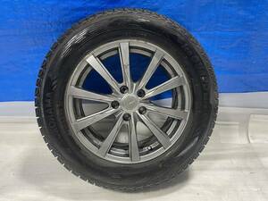 T156 GRASS 18インチ 5穴 ホイール 1本 Yokohama ICE GUARD 225/65R17 102Q G075 社外 中古 17X7J 1778 棚Z