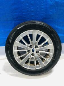 T121 スバル 16インチ アルミ ホイール BS ECOPIA NH200 205/55 R16 91V RADIAL 0922 中古 1本 棚Z