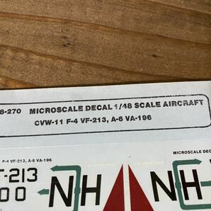 270 【1/48】MICROSCALE CVW-11 F-4 VF-213,A-6 VA-196 デカール 未使用品 プラモデルの画像2