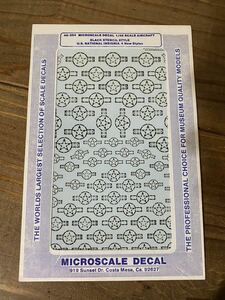 254 【1/48】MICCROSCALE BLACK STENCIL STYLE U.S. NATIONEL INSIGNIA 4 New Styles デカール 未使用品 プラモデル