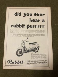 ②ビンテージの広告 Fuji heavy industries Rabbit90 ラビットスクーター 富士重工