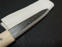 越後三条 石川製作所 間切 刃渡り約185mm(青紙鋼 刃厚約4.2mm)マキリ 狩猟 ナイフ_画像3