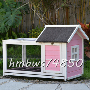 * new goods * high quality * chicken small shop . is to small shop pet holiday house house wooden rainproof . corrosion rabbit chicken small shop breeding outdoors .. garden cleaning easy to do pink 