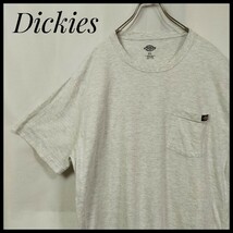ディッキーズ　半袖Ｔシャツ　ワンポイント刺繍タグ　ＤＩＣＫＩＥＳロゴ　無地　ゆるだぼ　クルーネック　ビッグサイズ　一点もの_画像1