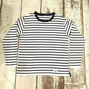 wacko maria L/S ボーダーカットソー ホワイト×ブラック　L