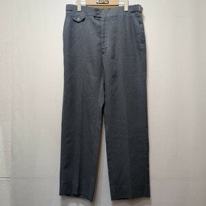 70年代 ヴィンテージ ウール スラックス パンツ メンズ M相当 Scovill zipper 70s VINTAGE ビンテージ ブルー