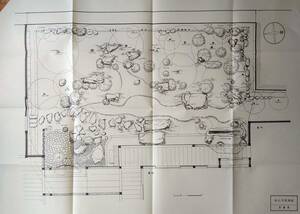 f22091826〇妙心寺 東海庵 京都市右京区花園妙心寺町にある臨済宗妙心寺派の大本山の寺院「日本有名庭園実測図集」の１枚 庭園文化研究所