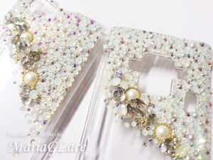 【mariaglace】snowflake デコ スマホケース Galaxy S23 Ultra 5G SC-52D SCG20 スマホケース スマホカバー デコ 透明 シンプル かわいい