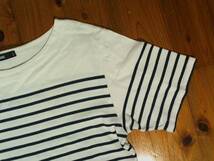 ☆ハレ【HARE】コットン半袖Tシャツ ボーダーTシャツ S 白 ホワイト 黒_画像4