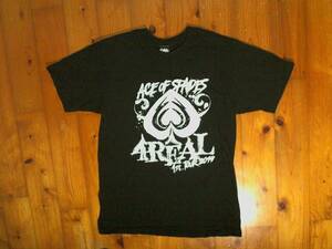 ☆エースオブスペード【ACE OF SPADES 1st TOURE “4REAL” 】プリント半袖Ｔシャツ コットンTシャツ M 黒　ブラック