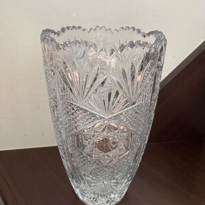 長期保管品　ガラス花瓶　高さ26cm 直径15.5cm フラワーベース