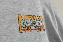 90sビンテージUSA製HanesヘインズU.S.NネイビーC030SecondToNoneスカルヘッドプリントTシャツL霜降りグレーアメカジミリタリーnr23751_画像5