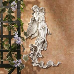 美しい妖精の壁掛け 西洋彫刻洋風壁飾りウォールデコ置物飾りインテリア壁装飾エレガントオブジェフェアリー雑貨ホームデココーディネートの画像1