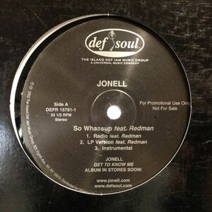 12inchレコード JONELL / SO WHASSUP feat. REDMAN