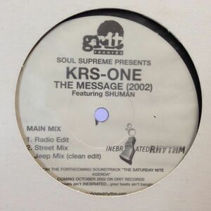 12inchレコード KRS-ONE / THE MESSAGE (2002) feat. SHUMAN