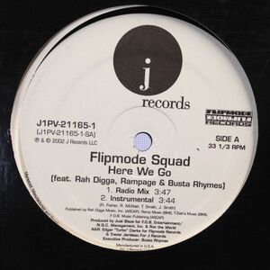 12inchレコード FLIPMODE SQUAD / HERE WE GO feat.RAH DIGGA, RAMPAGE & BUSTA RHYMES