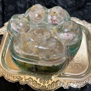 肉球の小物入れ 宝石箱 天然石入り