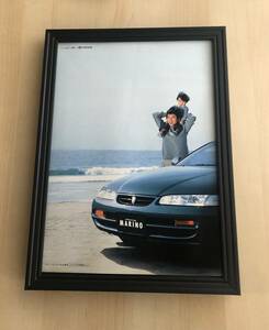 kj ★額装品★ 藤井郁弥 日産 マリノ 貴重広告 写真 A4サイズ額入り ポスター風デザイン 車 自動車 チェッカーズ 藤井フミヤ /CD dvd