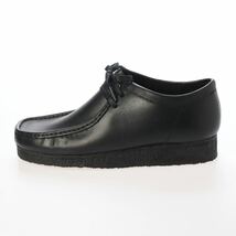 Clarks Wallabee メンズ ワラビー ブラックレザー 表革 モカシン UK9_画像2