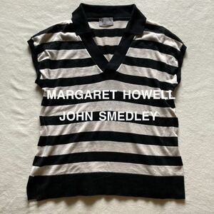 MARGARET HOWELL × JOHN SMEDLEY ニット　ポロシャツ　ボーダー