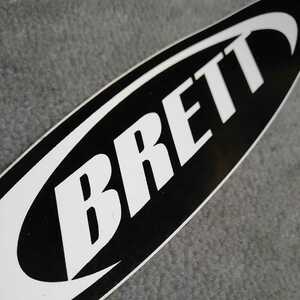  new goods unused regular goods genuine article BRETT limitation oval logo-sticker by manta width some 19.4cm length some 4.7cm black / white postage Y84~