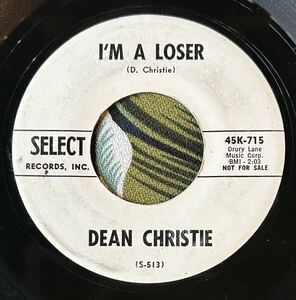 Dean Christie 1962 US Promo 7inch Heart Breaker / I'm A Loser .. Doo Wop RnR ロカビリー