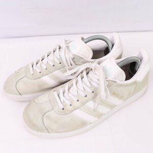 GAZELLE 26.0cm/adidas ガゼル ガッツレー アディダス スニーカー ライトグレー 白 中古 古着 メンズ ad4311