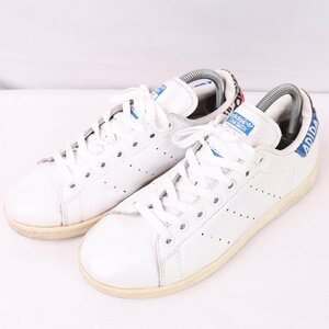 STANSMITH 25.0cm/adidas スタンスミス アディダス スニーカー 白 ホワイト ロゴ柄 中古 古着 メンズ ad4303