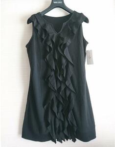  front la full tunic no sleeve black easy M size Mini One-piece 