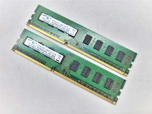 SAMSUNG PC3-10600U (DDR3-1333) 2GB x 2枚組 合計4GB 240ピン DIMM デスクトップパソコン用メモリ 動作