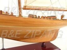 完成品 帆船模型 木製 ヨット エンデバー号 モデルシップ 全長60cm インテリア Y068_画像7