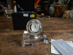 未使用　ナルミ　グラスワーク　鳴海製陶　NARUMI 062101 置時計　GLASS