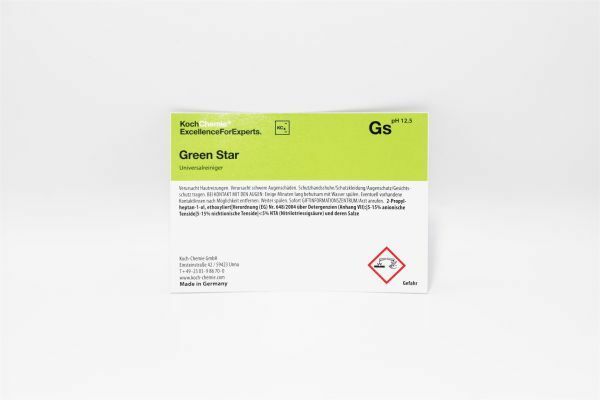 Koch Chemie Labels for empty bottles GS/Green Star (コッホケミー 空ボトル用ラベル グリーンスター)