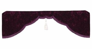 金華山センターカーテン　チンチラ　ワインパープル（赤紫色）　Mサイズ　2000×720　五右衛門 　【納期約1ヵ月】