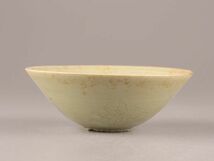 古美術 朝鮮古陶磁器 高麗青磁 白黒象嵌 鉢 時代物 極上品 初だし品 9611_画像2