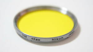 [43mm] Nikon S用 Y48 銀枠カラーフィルター [F3830]