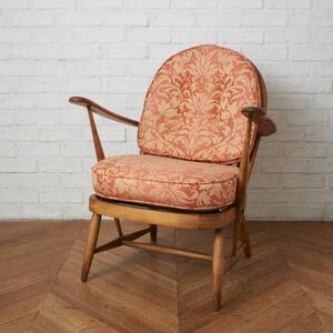 IZ61327F★レア Ercol シスルバック アームチェア クッション アーコール 英国 イージーチェア ソファ ウィンザー イギリス ラウンジチェア