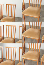 IZ68020F★4脚セット Morris Furniture スラットバック チェア 英国 ヴィンテージ 椅子 ビーチ 木製 ダイニングチェア ナチュラル イギリス_画像6