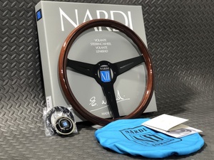  from Tochigi postage nationwide equal NARDI Nardi - Classic wood black spoke 360mm N122 inspection )36Φ wood pie "Momo" steering wheel MOMO